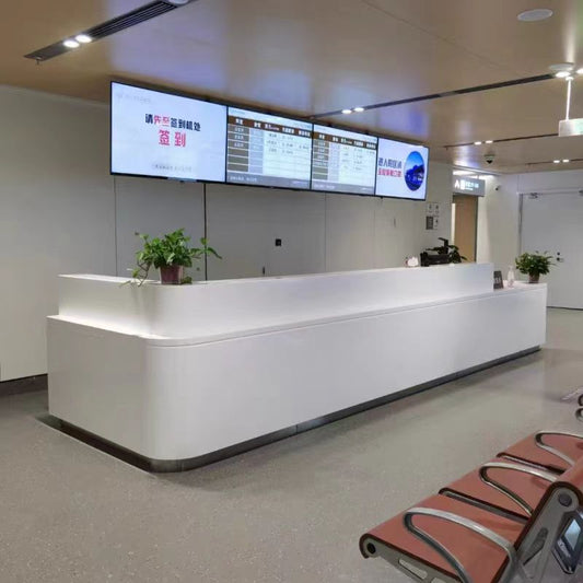 solid surface stone reception desk yhs 16