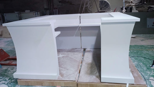 solid surface stone reception desk yhs 22