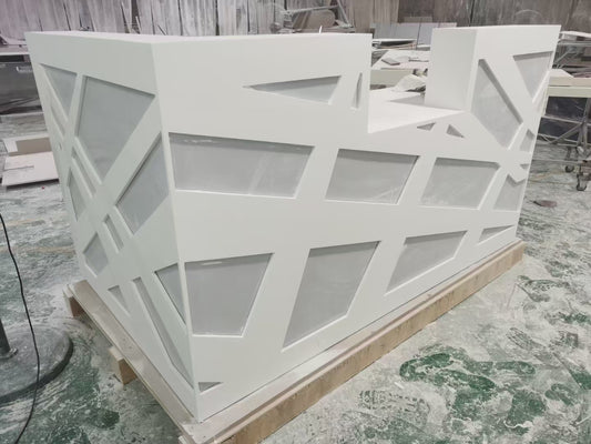 solid surface stone reception desk yhs 34