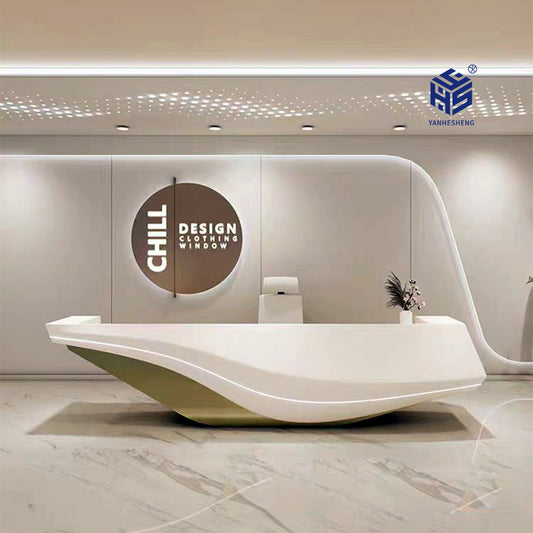solid surface stone reception desk yhs 30