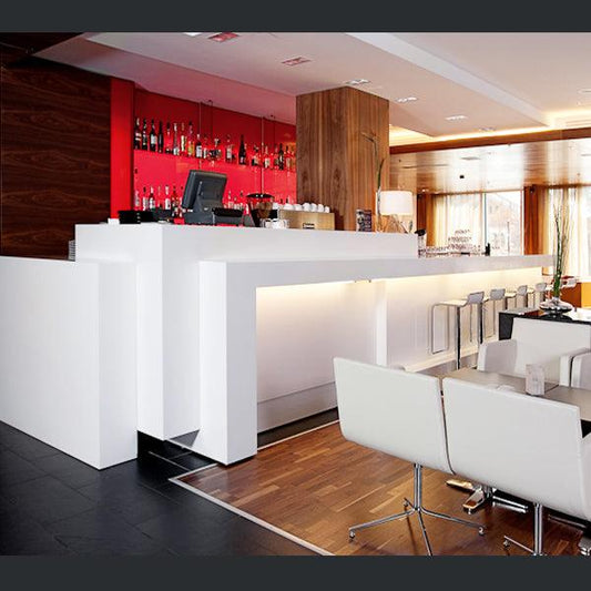 solid surface stone reception desk yhs 5