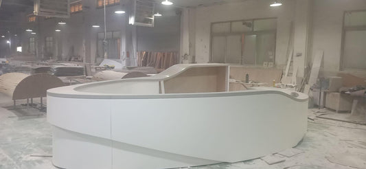 solid surface stone reception desk yhs 8