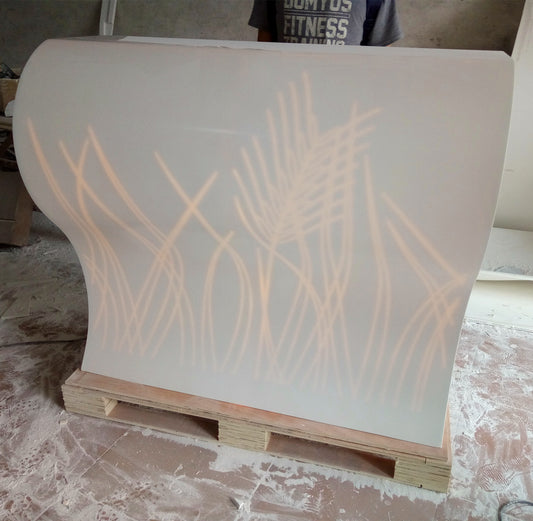 solid surface stone reception desk yhs 20