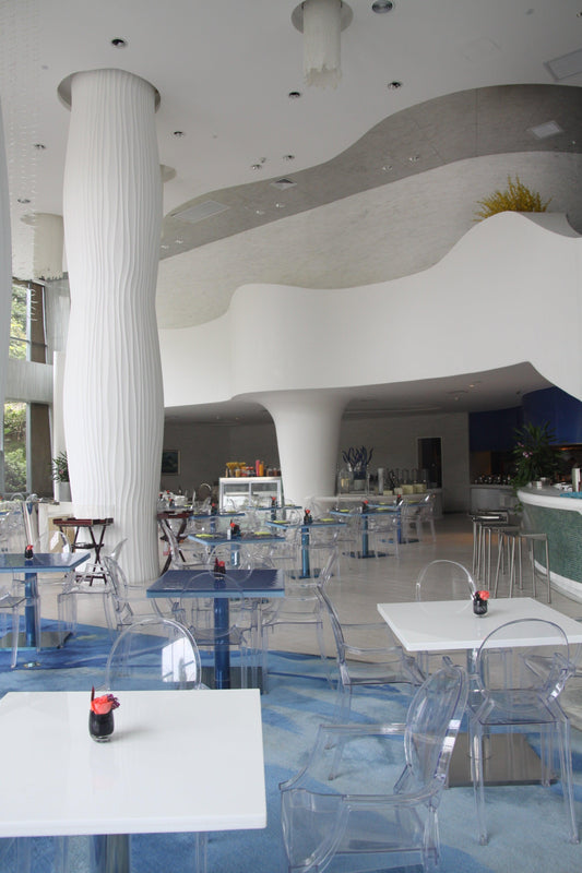Hotel Project Showcase: Transformative Acrylic Solid Surface stone Installation at Interlaken Hotel