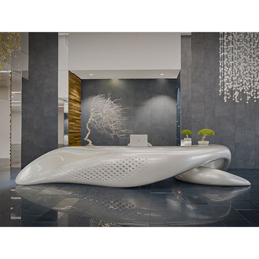 solid surface stone reception desk yhs 31