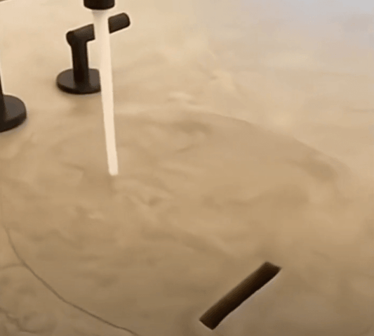 How to have the same Kardashian washbasin: hidden seamless washbasin, customised for you with Kim Kardashian's solid surface stone vanity for 1 piece