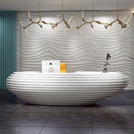 solid surface stone reception desk yhs 2