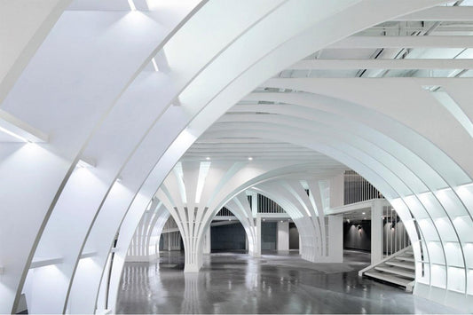 Project: Vanke office area office building acrylic artificial stone wall, ceiling and reception desk and other office furniture comprehensive construction case