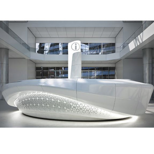 solid surface stone reception desk yhs 26