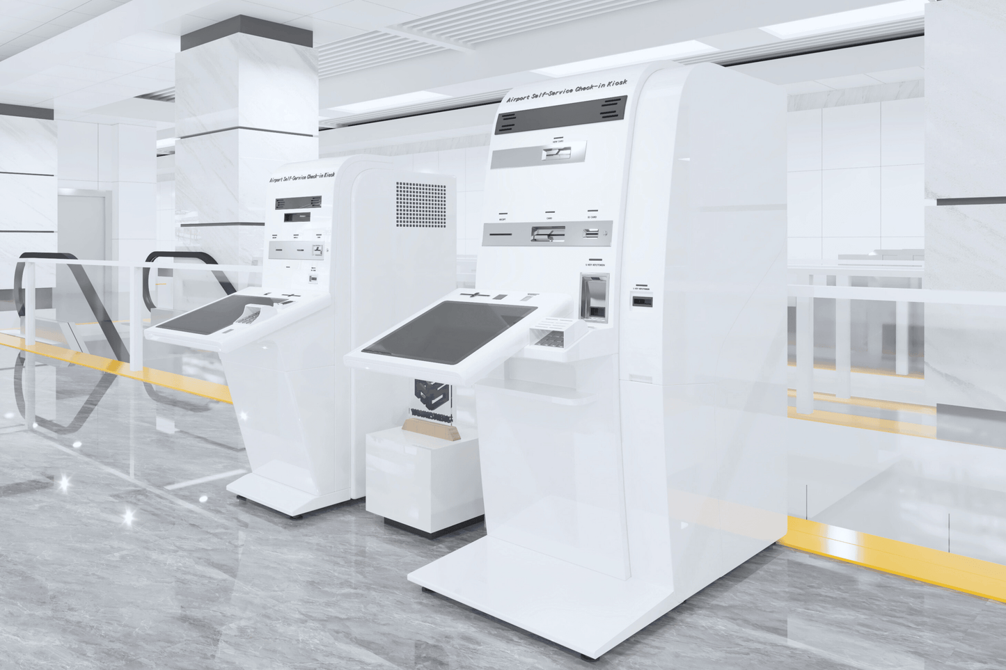 YHS Self-Service airport Check-in Kiosk bank airport custoM WHITE