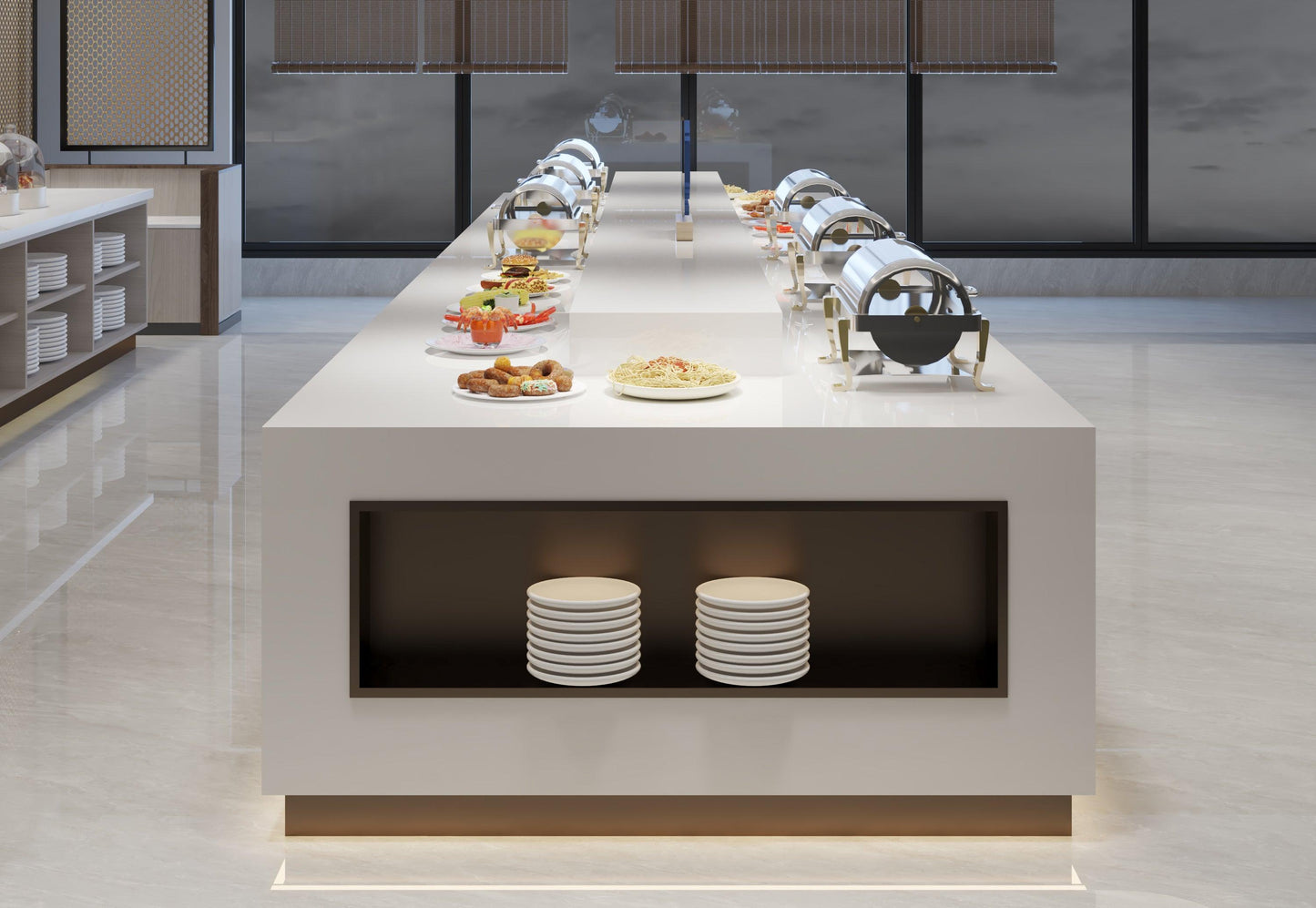 YHS Hotel buffet table self-service dining table Bar furniture