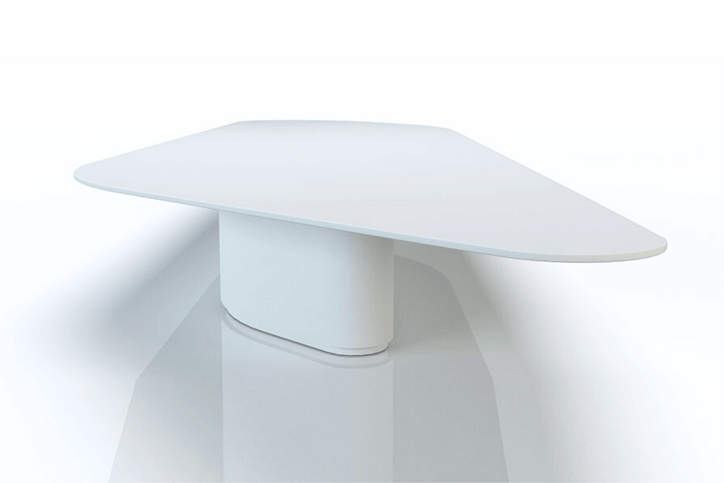 YHS Custom solid surface stone Conference Table Simple White Large