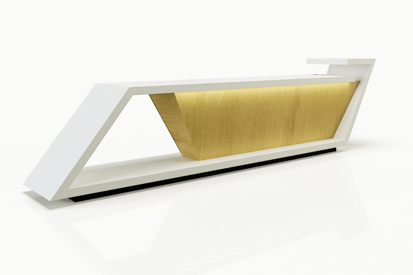 YHS Reception Desk White Creative Corporate Front Desk