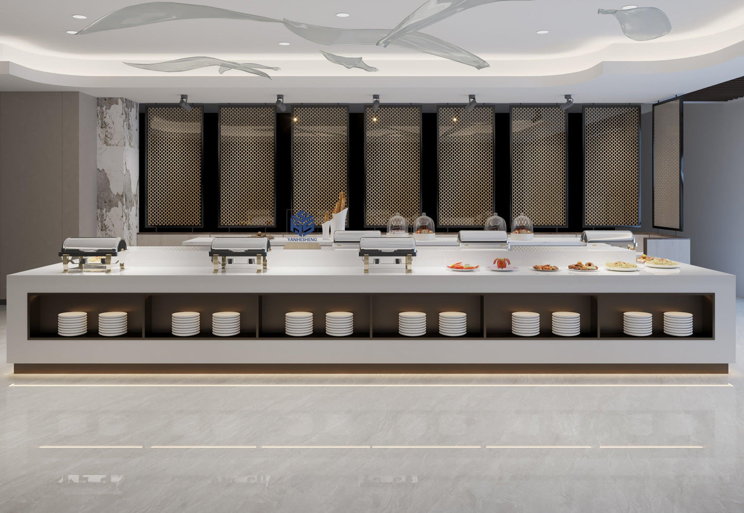 YHS Hotel buffet table self-service dining table Bar furniture