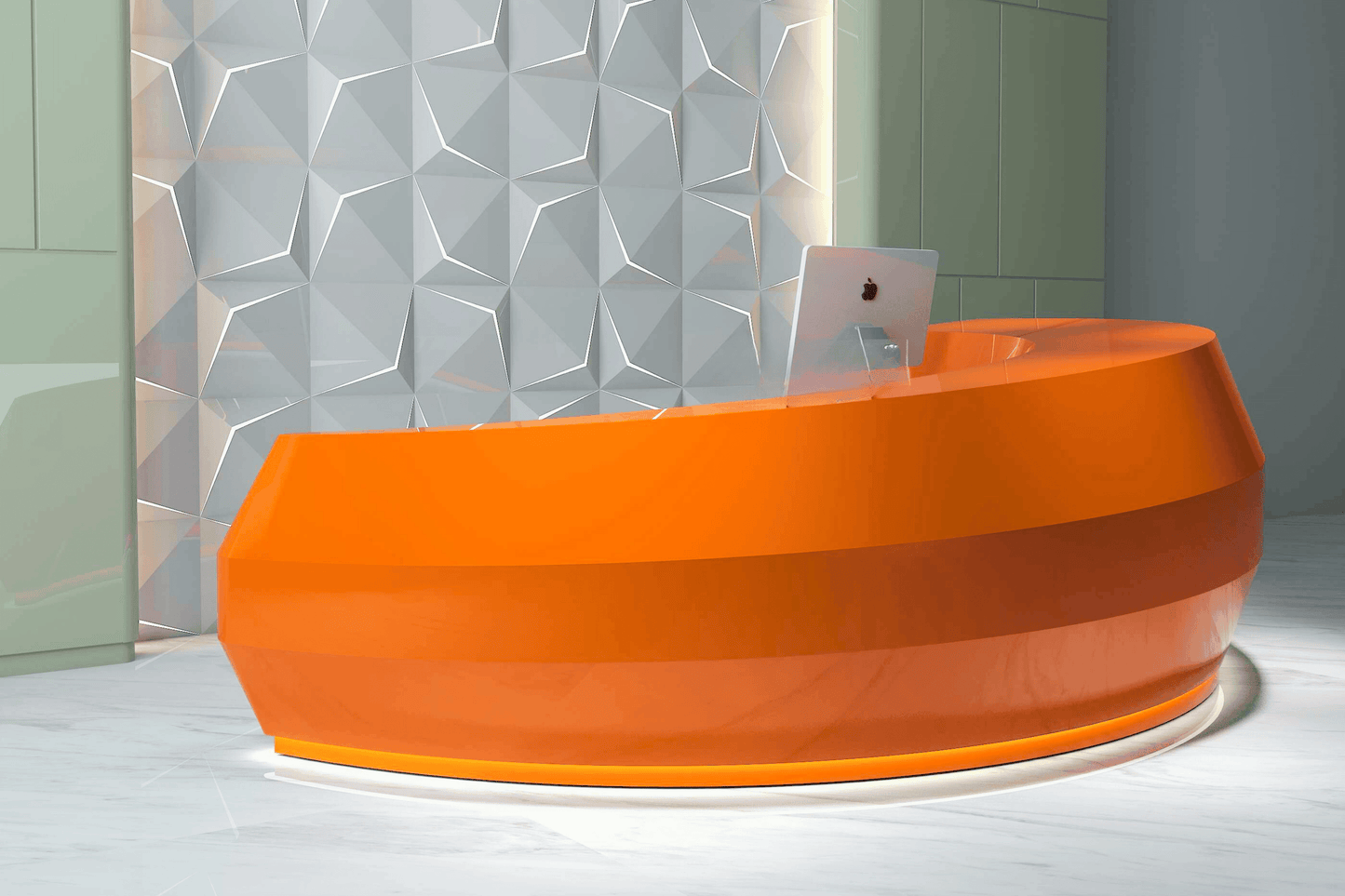 medical office reception desk l shape curved used office stone orrange reception desk