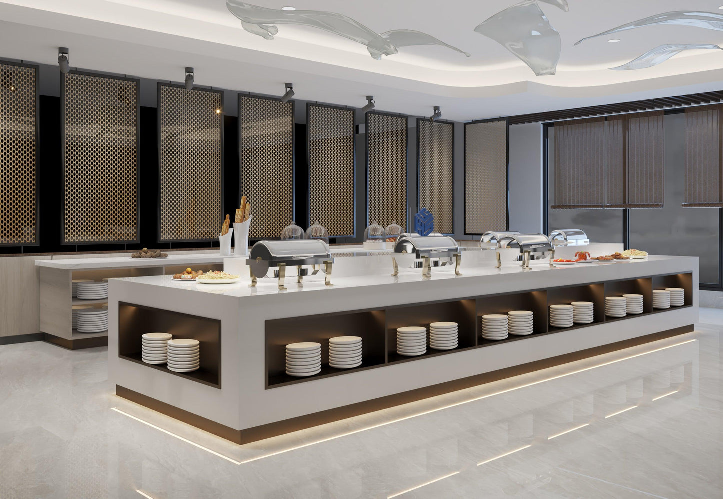 YHS Hotel buffet table self-service dining table Bar furniture