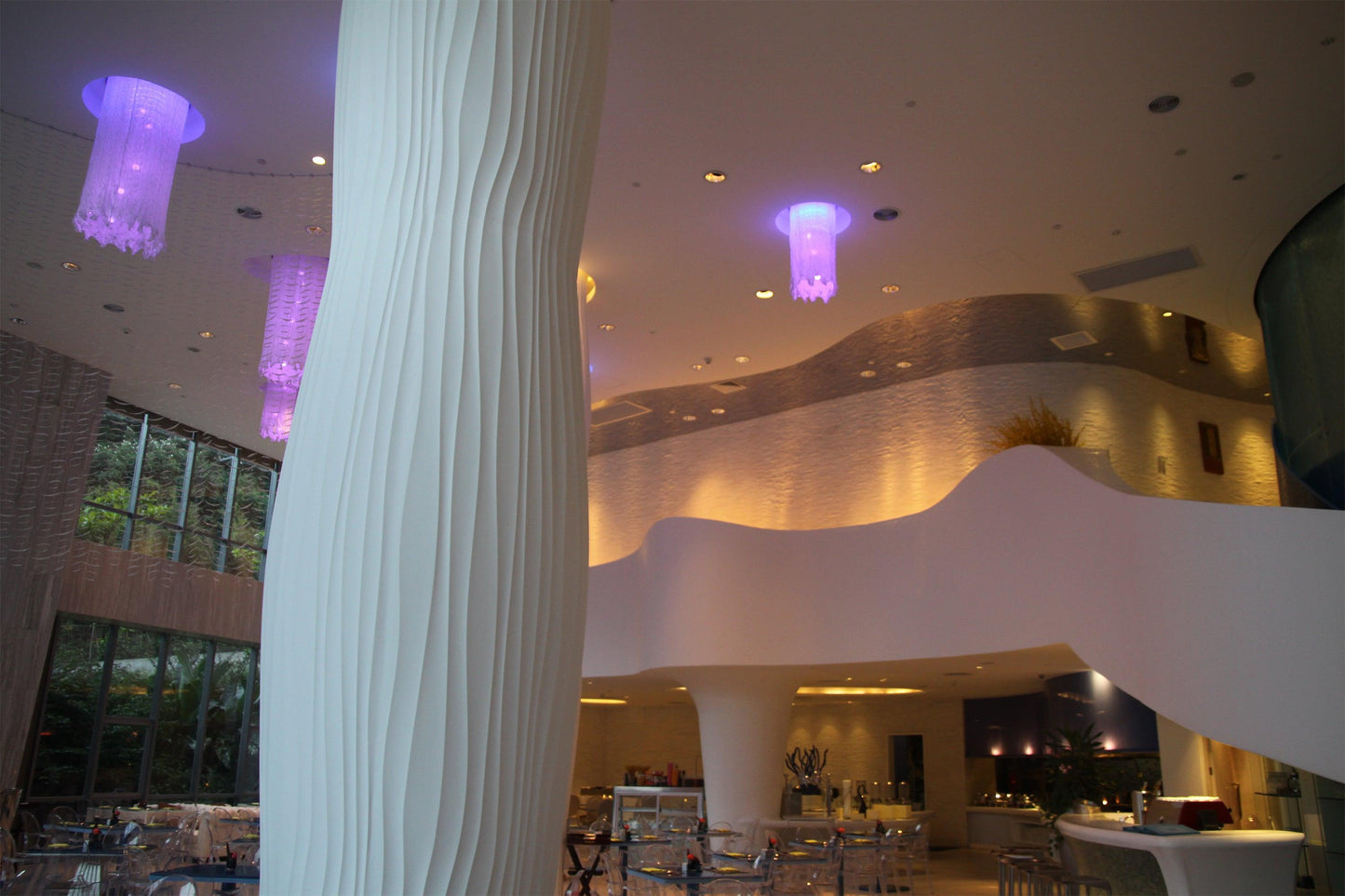 Simple and stylish design solid surface stone luxury white design Functional