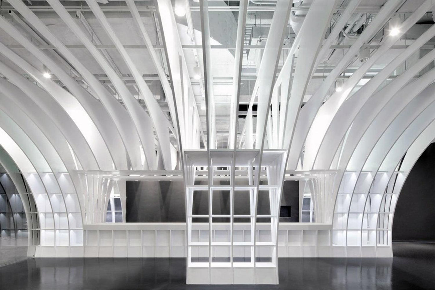 ceiling solid surface stone custom design arc custom