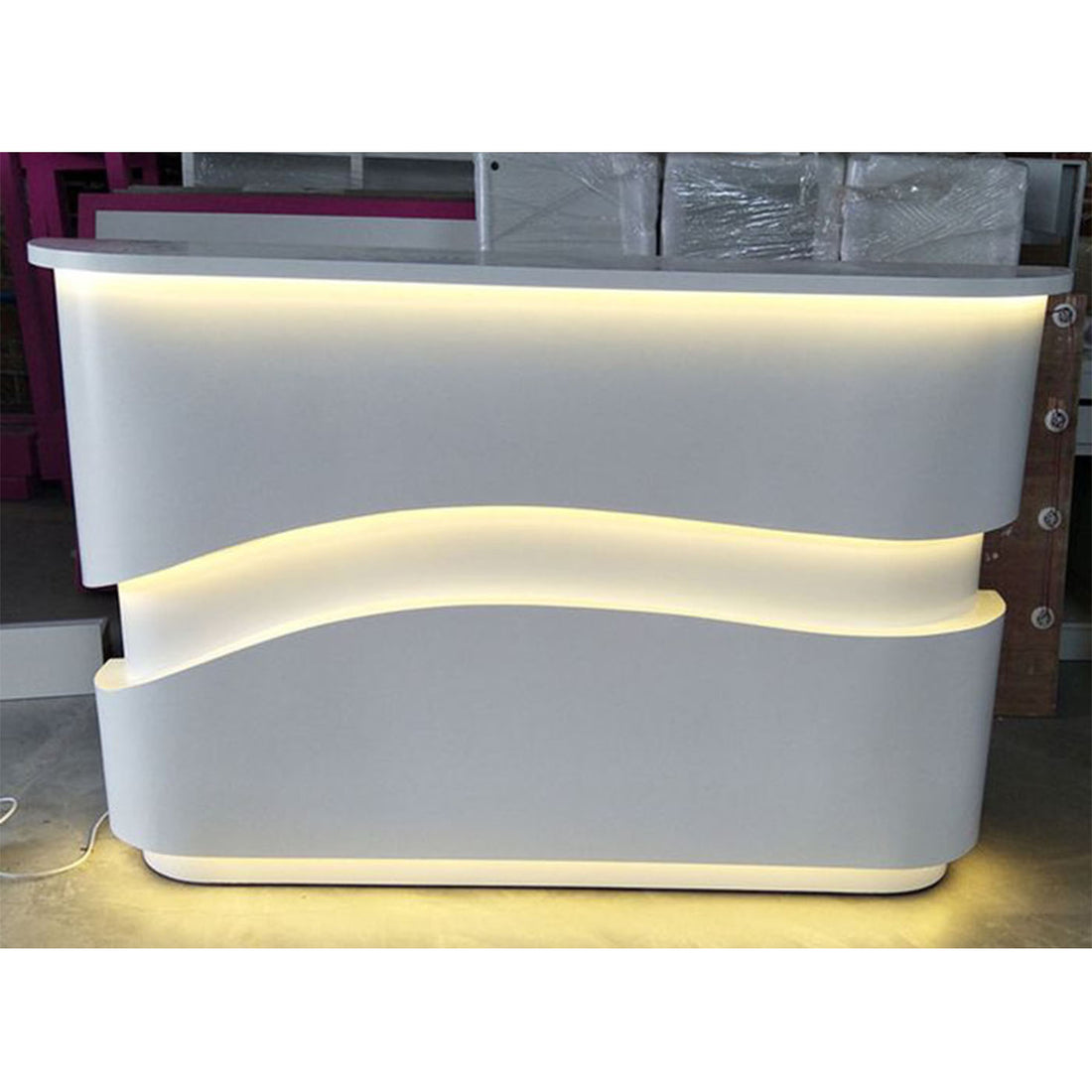 solid surface stone reception desk yhs 28