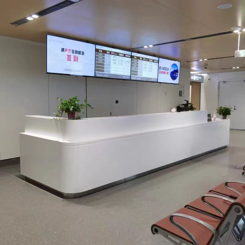 solid surface stone reception desk yhs 16