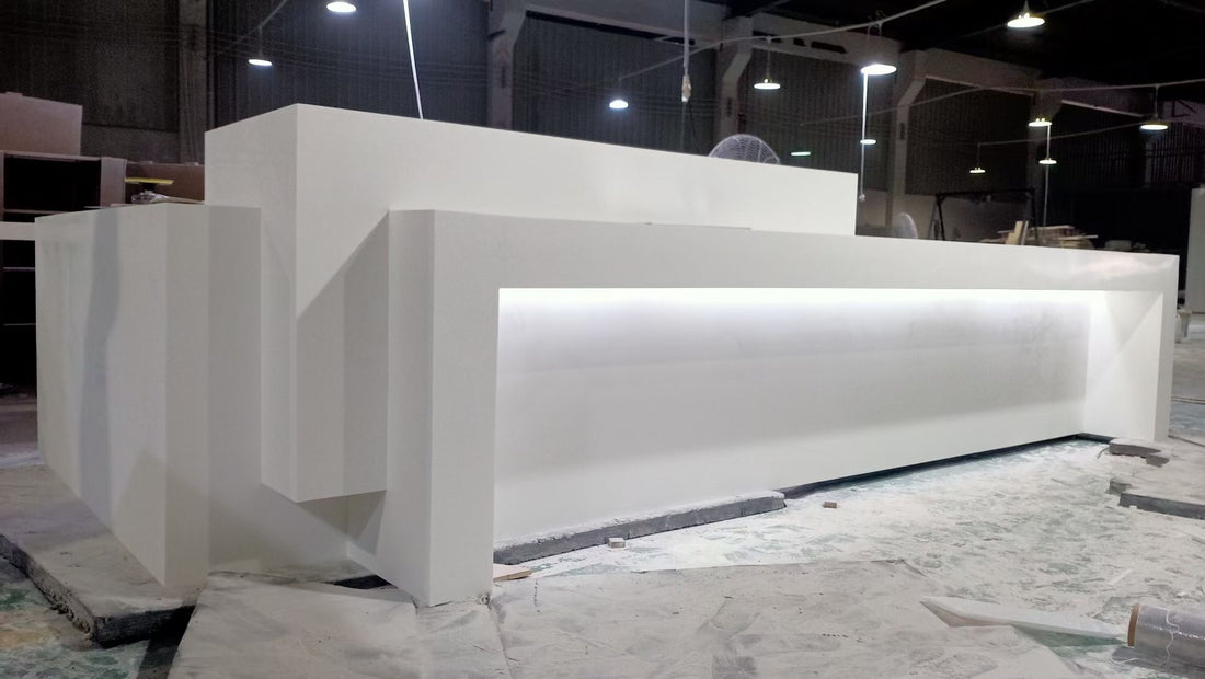 solid surface stone reception desk yhs 47