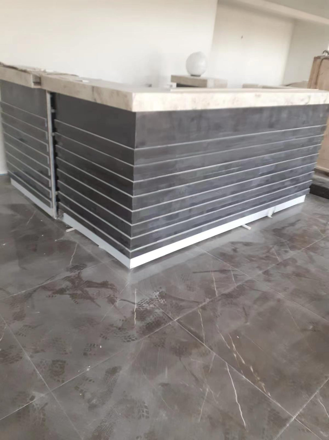 solid surface stone reception desk yhs 37