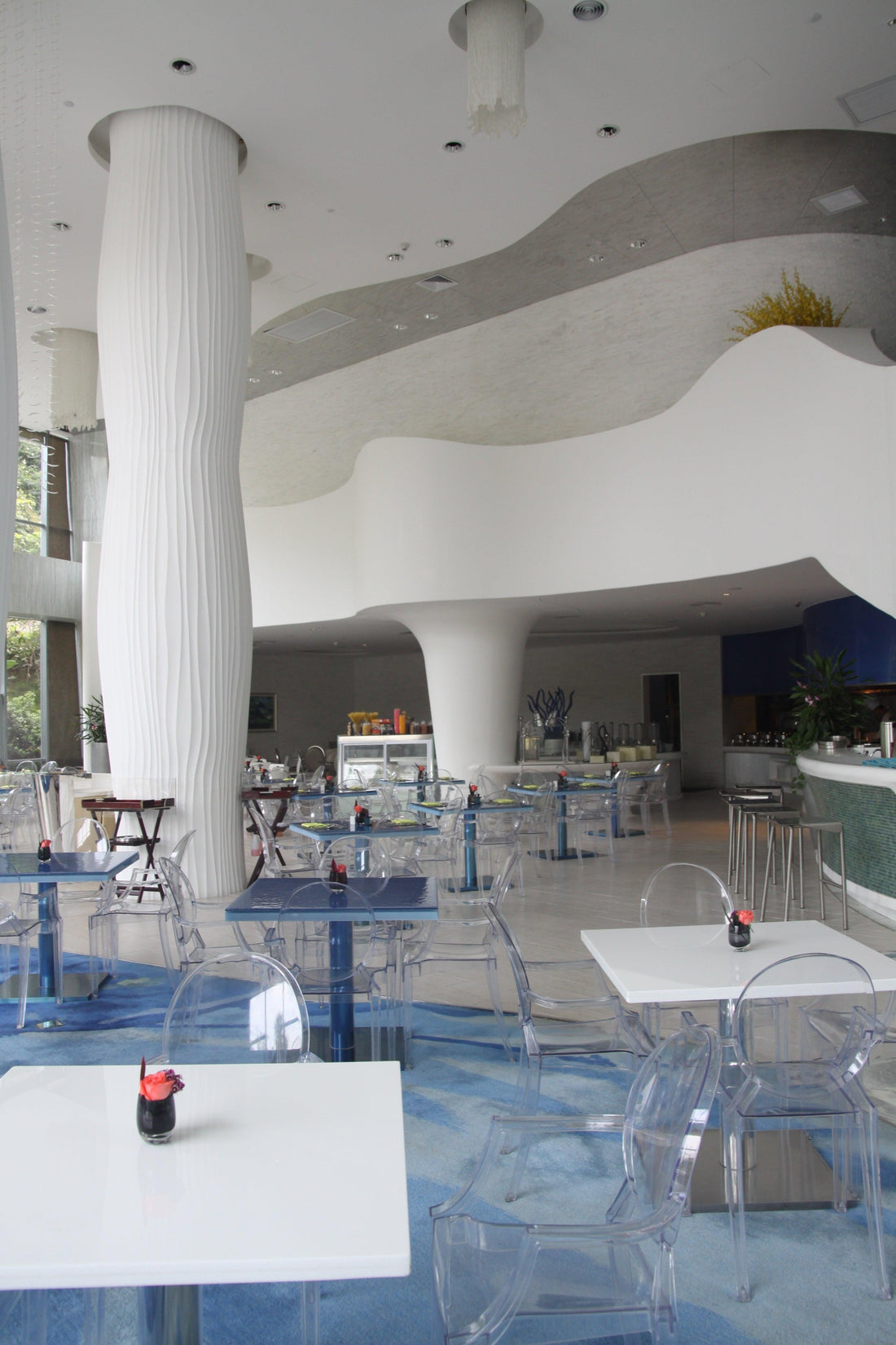 Hotel Project Showcase: Transformative Acrylic Solid Surface stone Installation at Interlaken Hotel