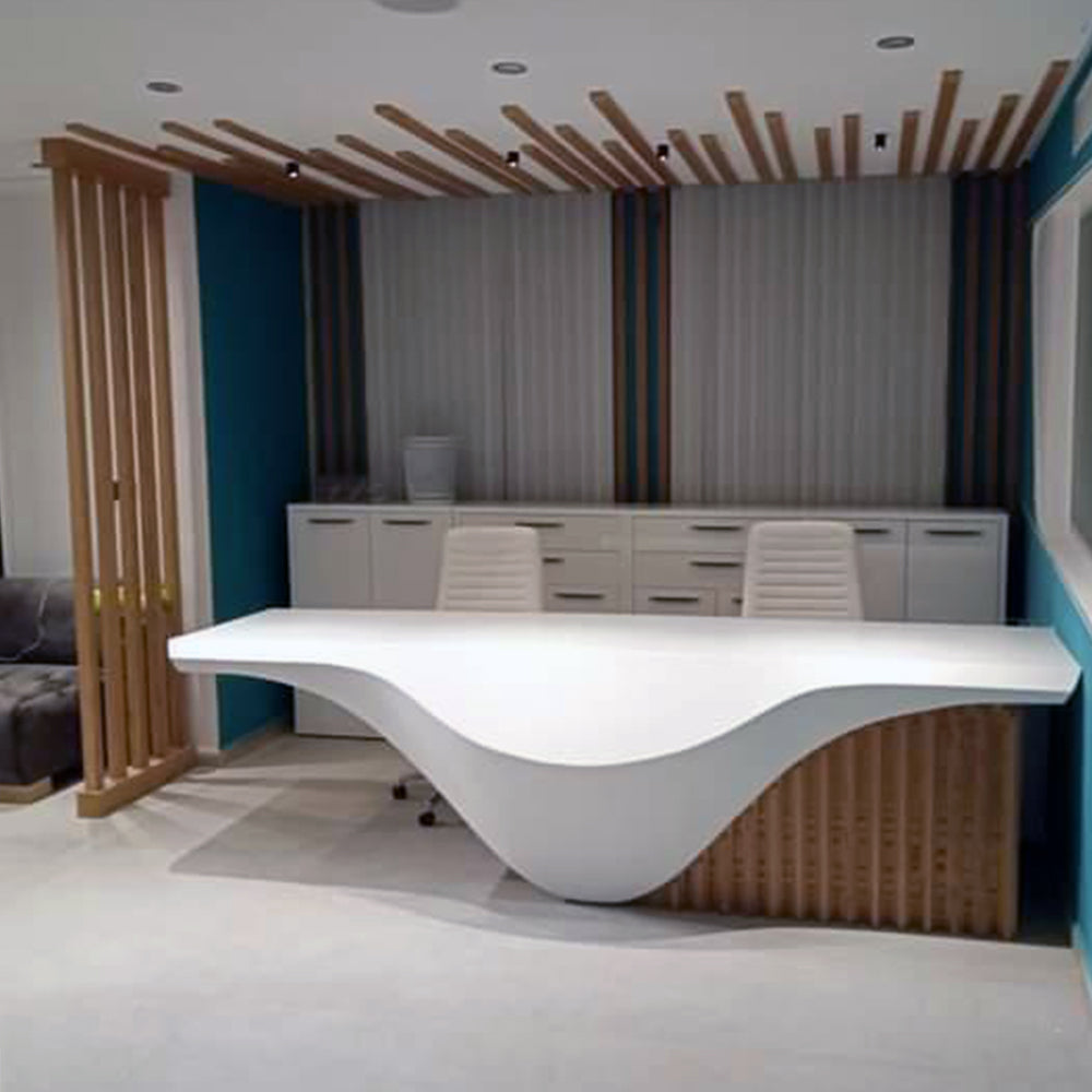 solid surface stone reception desk yhs 27