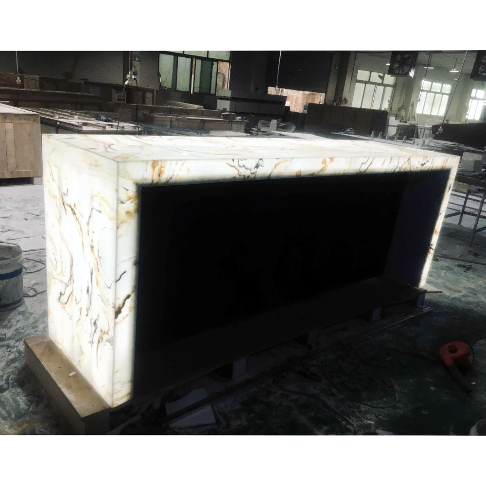 solid surface stone reception desk yhs 38