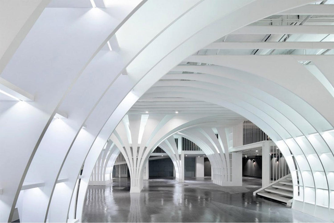 Project: Vanke office area office building acrylic artificial stone wall, ceiling and reception desk and other office furniture comprehensive construction case