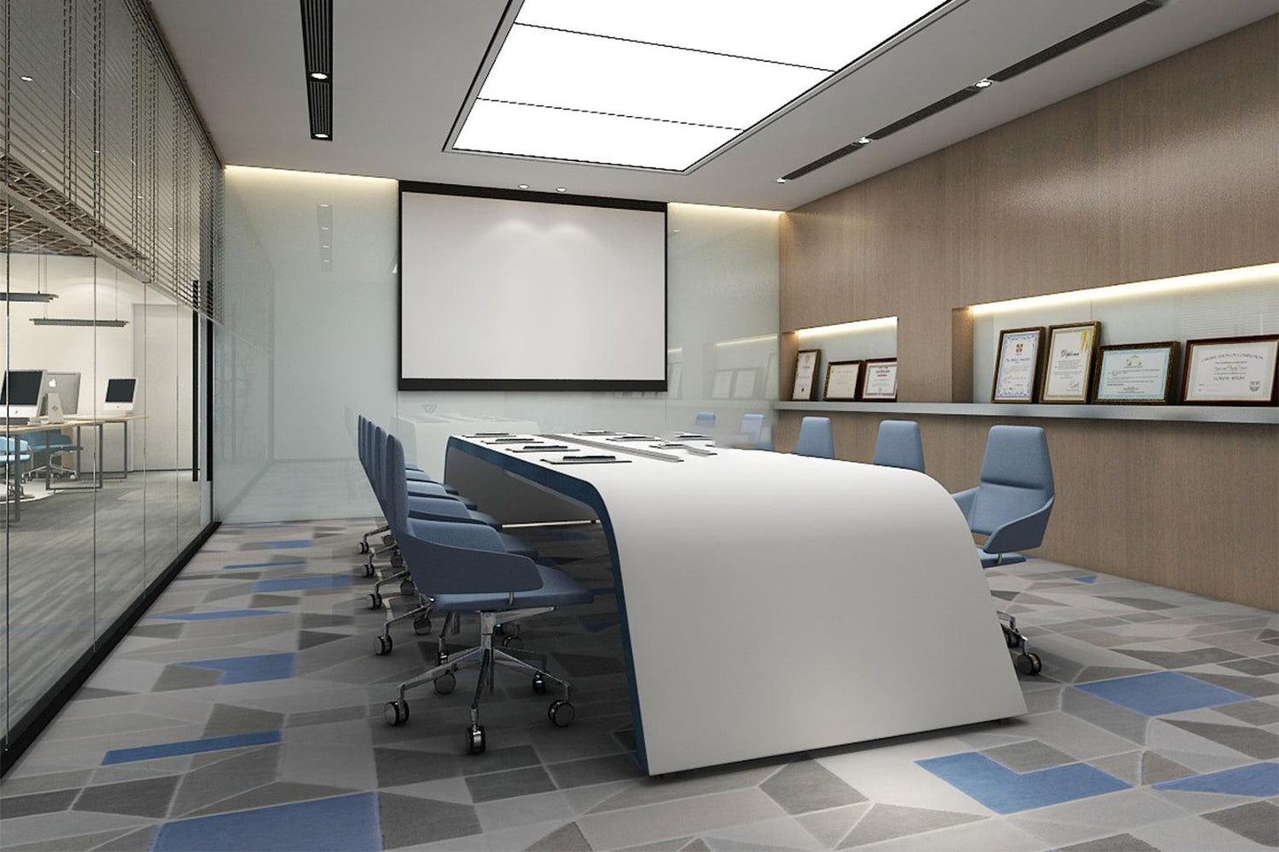 YHS Conference Table Long Table Modern Creative Conference Room