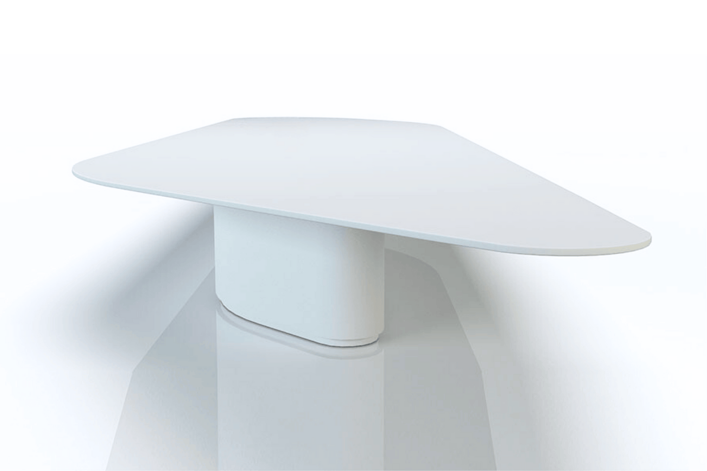 YHS Custom solid surface stone Conference Table Simple White Large