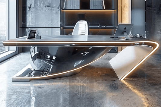 YHS Custom solid surface stone manager desk Stylish sense of technology