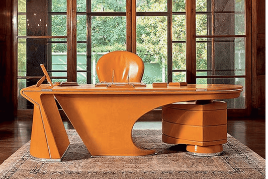 YHS Custom vintage manager desk Orange Alien Light Luxury