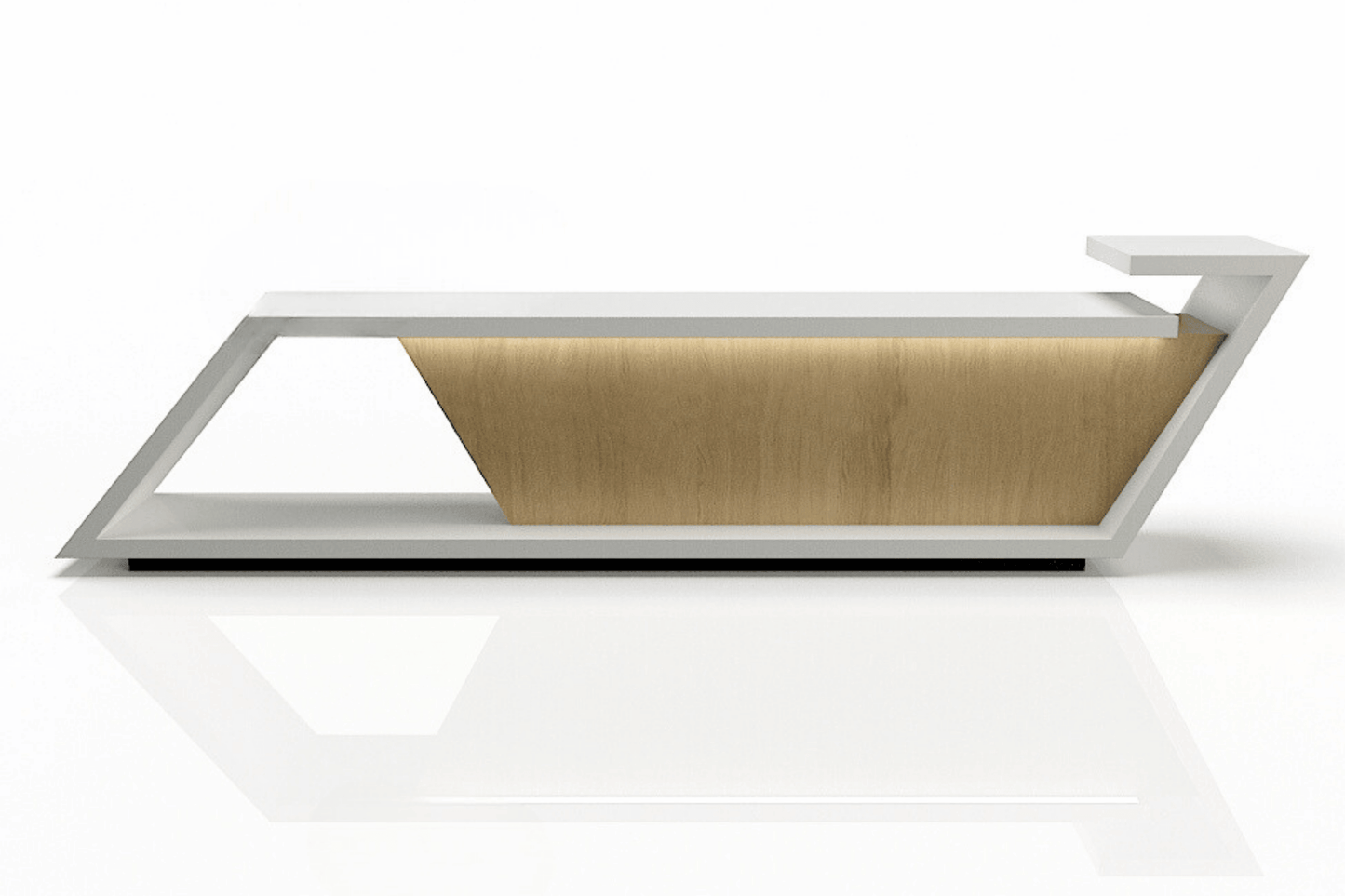 YHS Reception Desk White Creative Corporate Front Desk