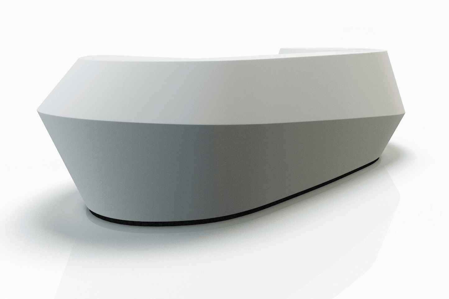 YHS Custom solid surface stone Reception desk white minimalist style
