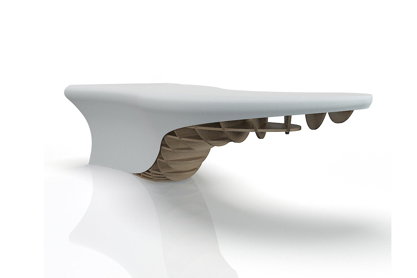 YHS  Custom solid surface stone White Creative Shaped Company Front Desk Reception Desk
