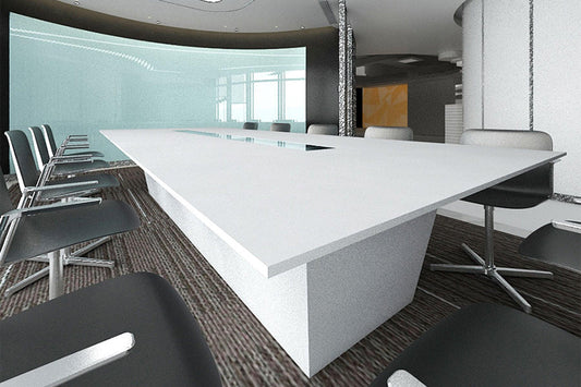 YHS Custom Office Conference Table White Modern Minimalist