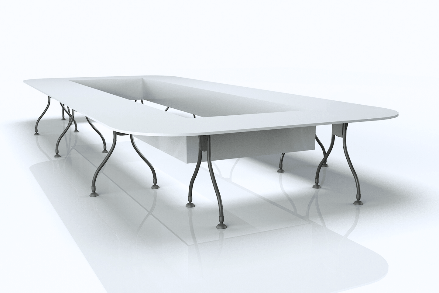 YHS  Conference Table Modern white square 22person use