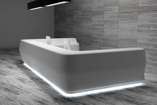 YHS Custom solid surface stone Reception Desk Simple Modern
