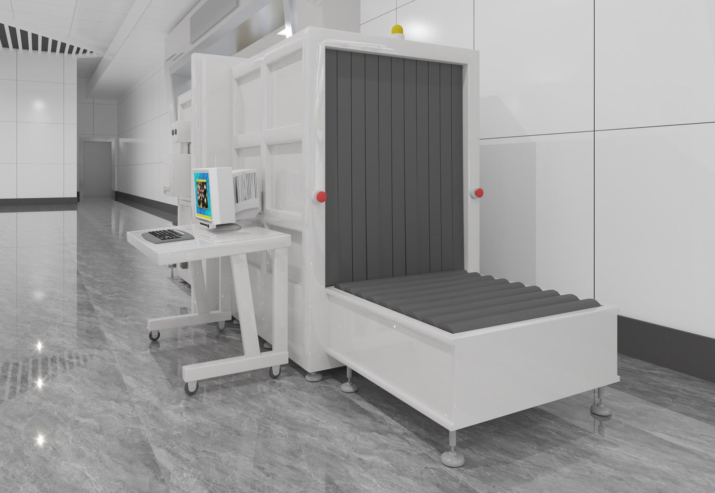 YHS airport security checkpoint kiosk custom solid surface supplies