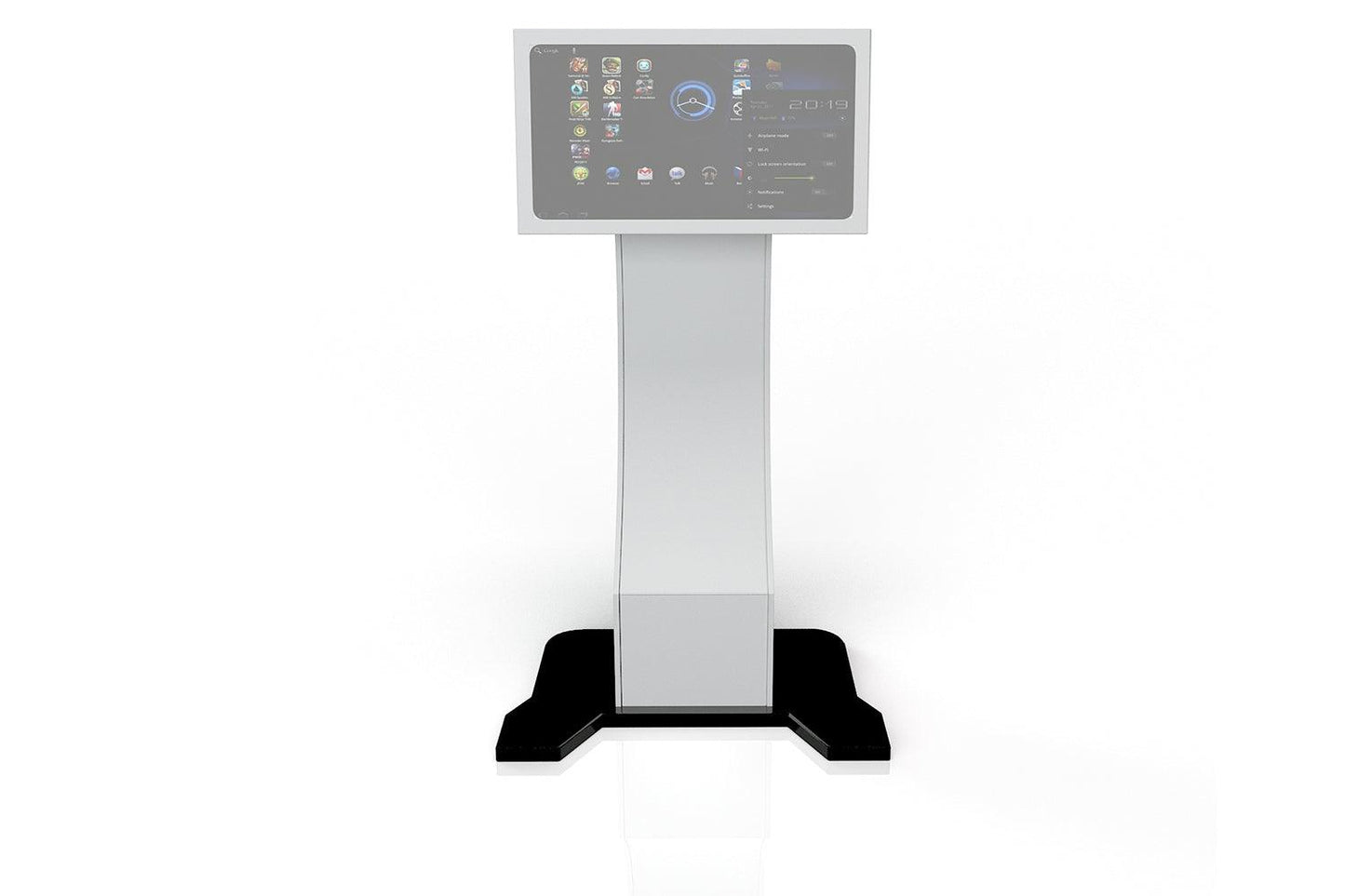 self-service photo printing kiosk monitor install white surface