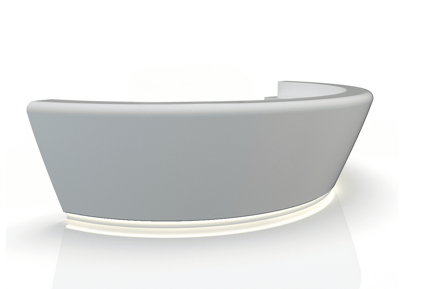 2 person reception desk white design round matt 200cm beauty salon reception front desk for sale