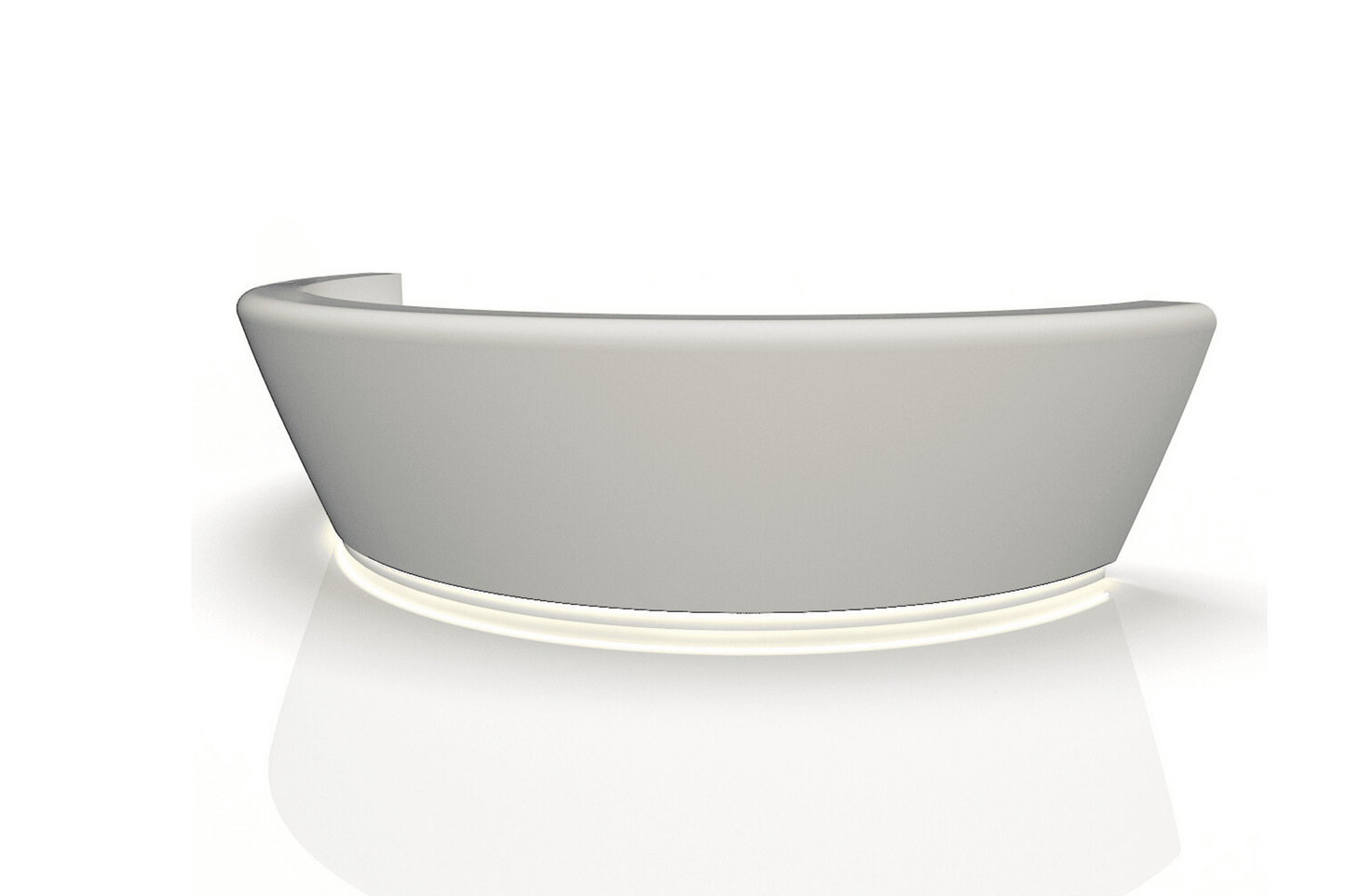 commercial reception office desk small salon WHITE Areception desk curved