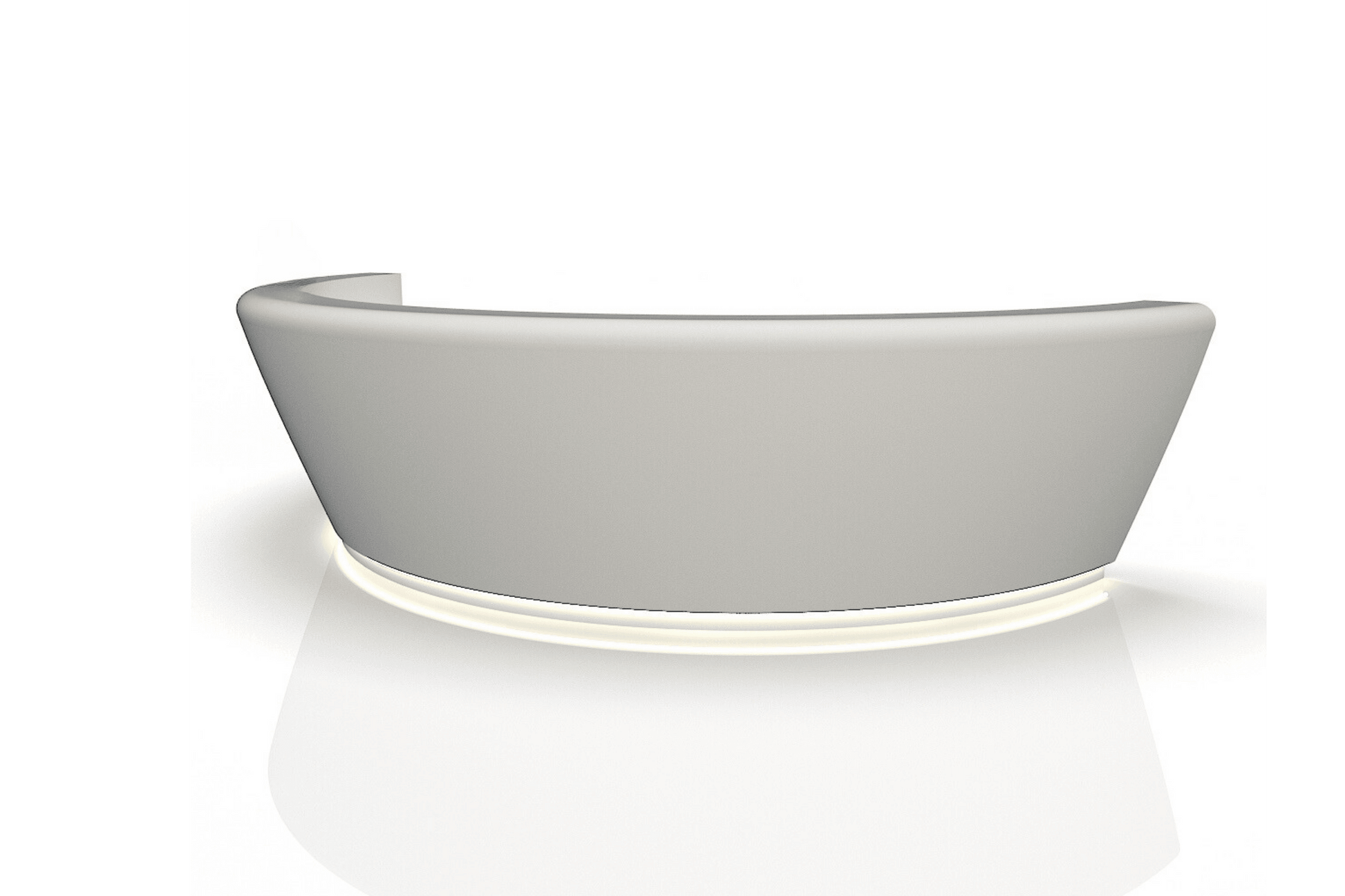 commercial reception office desk small salon WHITE Areception desk curved